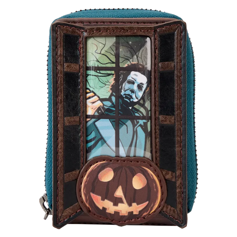 Loungefly Halloween - Michael Myers Pumpkin Glow Accordion Zip Around Wallet