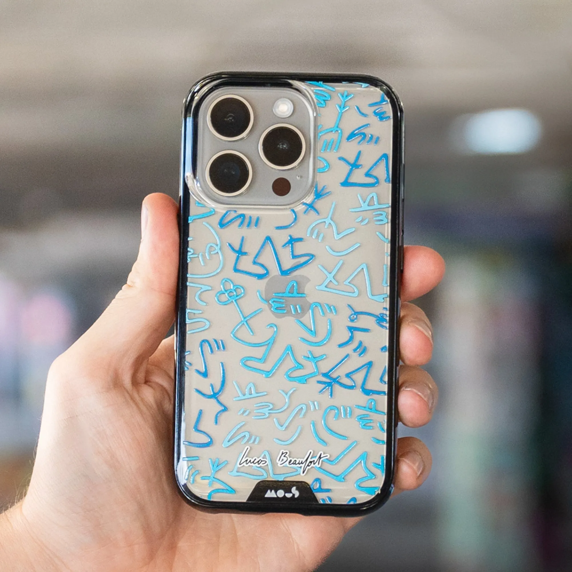 Lucas Beaufort Blue Printed Phone Case