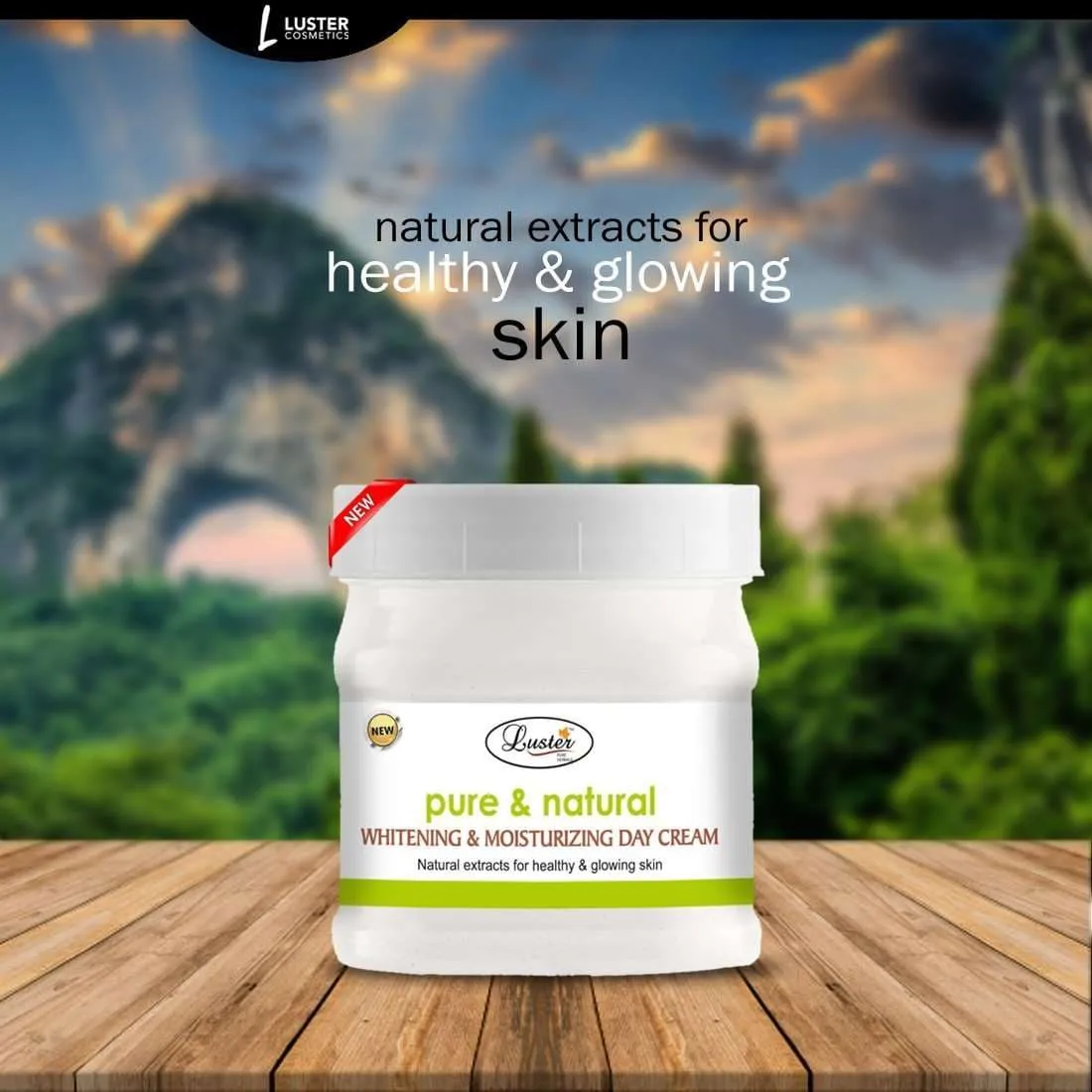Luster Pure & Natural Whitening & Moisturizing Facial Massage Cream - 500ml