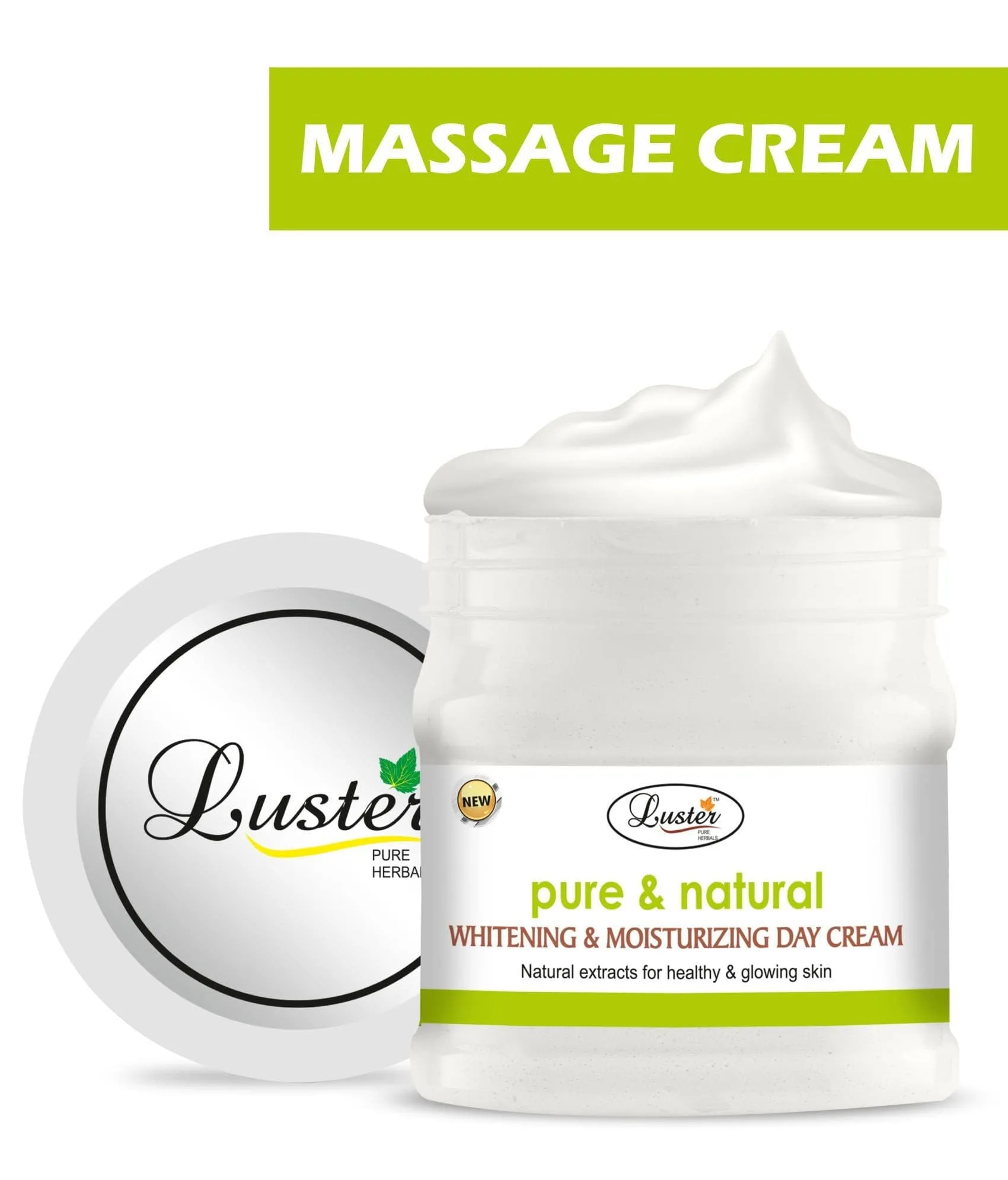 Luster Pure & Natural Whitening & Moisturizing Facial Massage Cream - 500ml