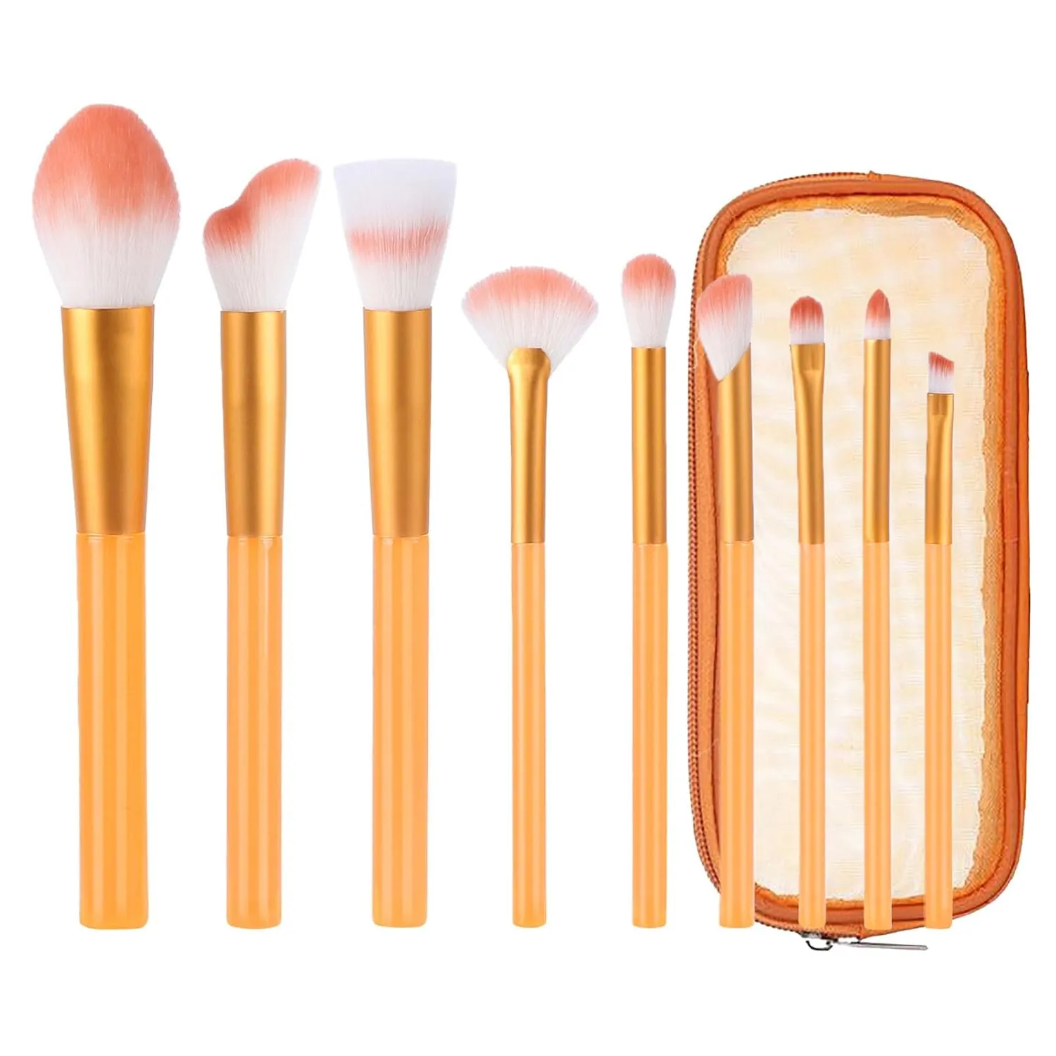 Makeup Brush Set with Organizer Bag, 9 Pcs Synthetic Professional Powder Foundation Brush,Concealer Blending Eyeliner Eyeshadow Contour Brush,Gifts for Mom