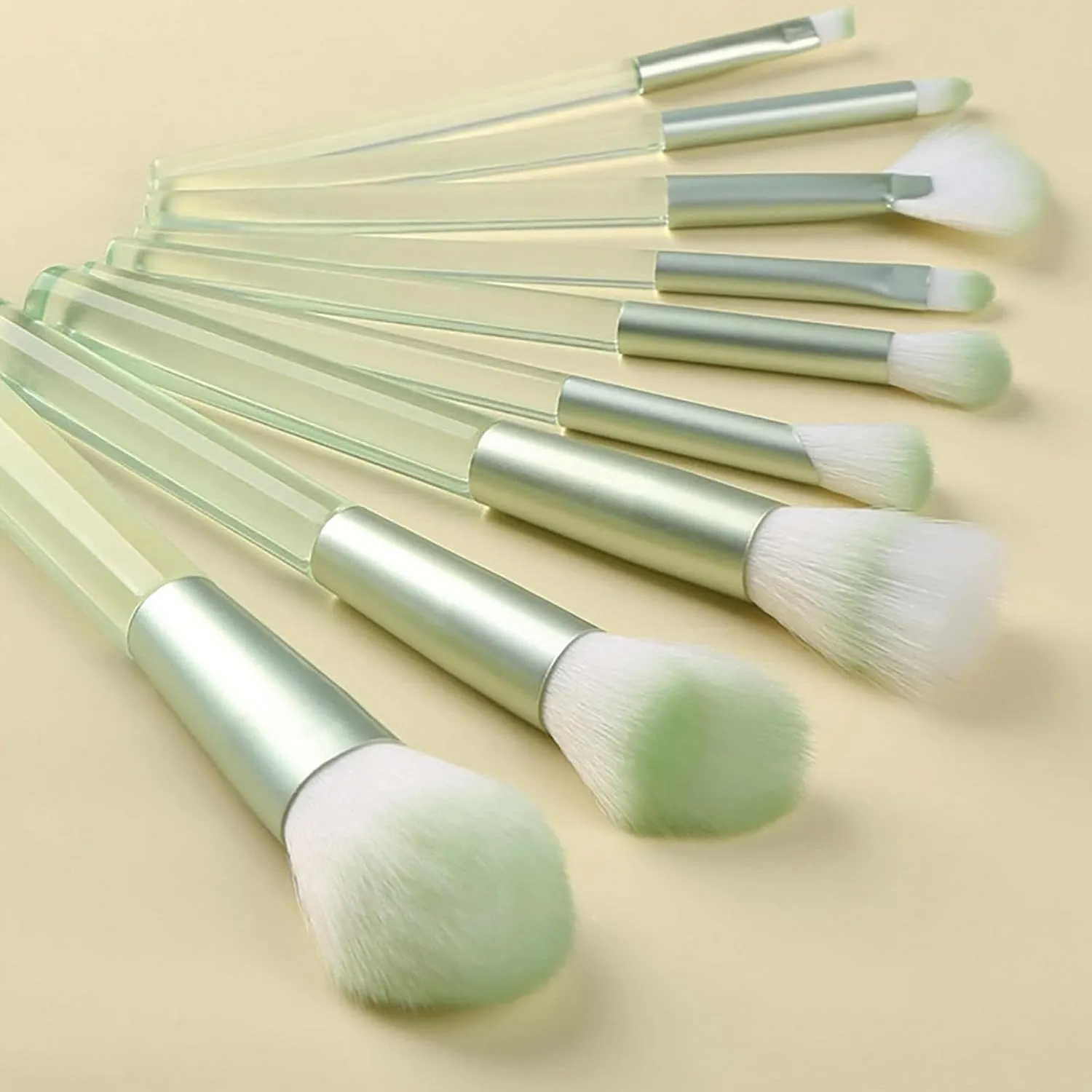 Makeup Brush Set with Storage Case, 9 Pcs Synthetic Professional Flat Foundation Brush,Eyeshadow Contour Eyeliner Concealer Blending Powder Brushes,Gifts for Mom