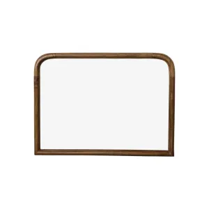 Mango Wood Framed Wall Mirror, Natural