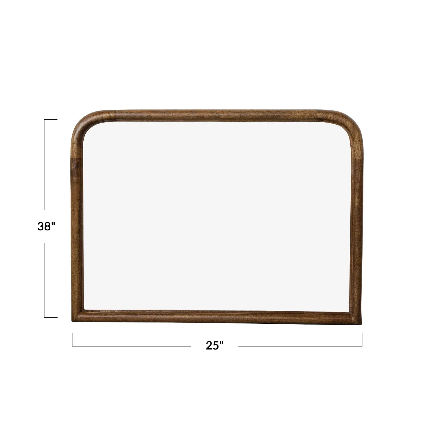 Mango Wood Framed Wall Mirror, Natural