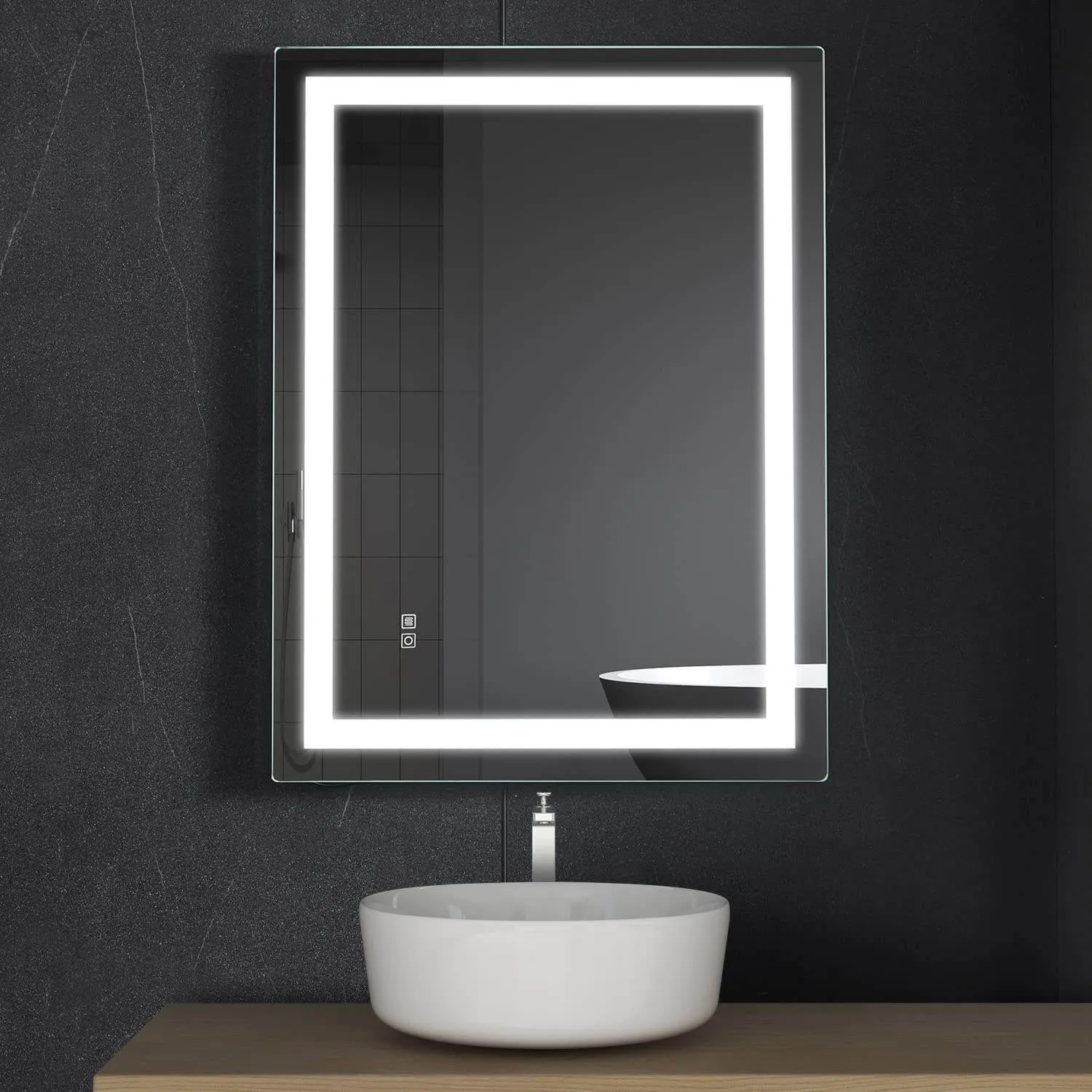 Mariana Rectangular LED Bathroom Mirror with Dimmer & Defogger - Available in 2 Sizes