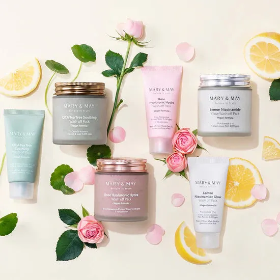 MARY & MAY Believe In Truth Rose Hyaluronics Hydra Wash Off Pack  باك واش اوف بالازهار للبشرة