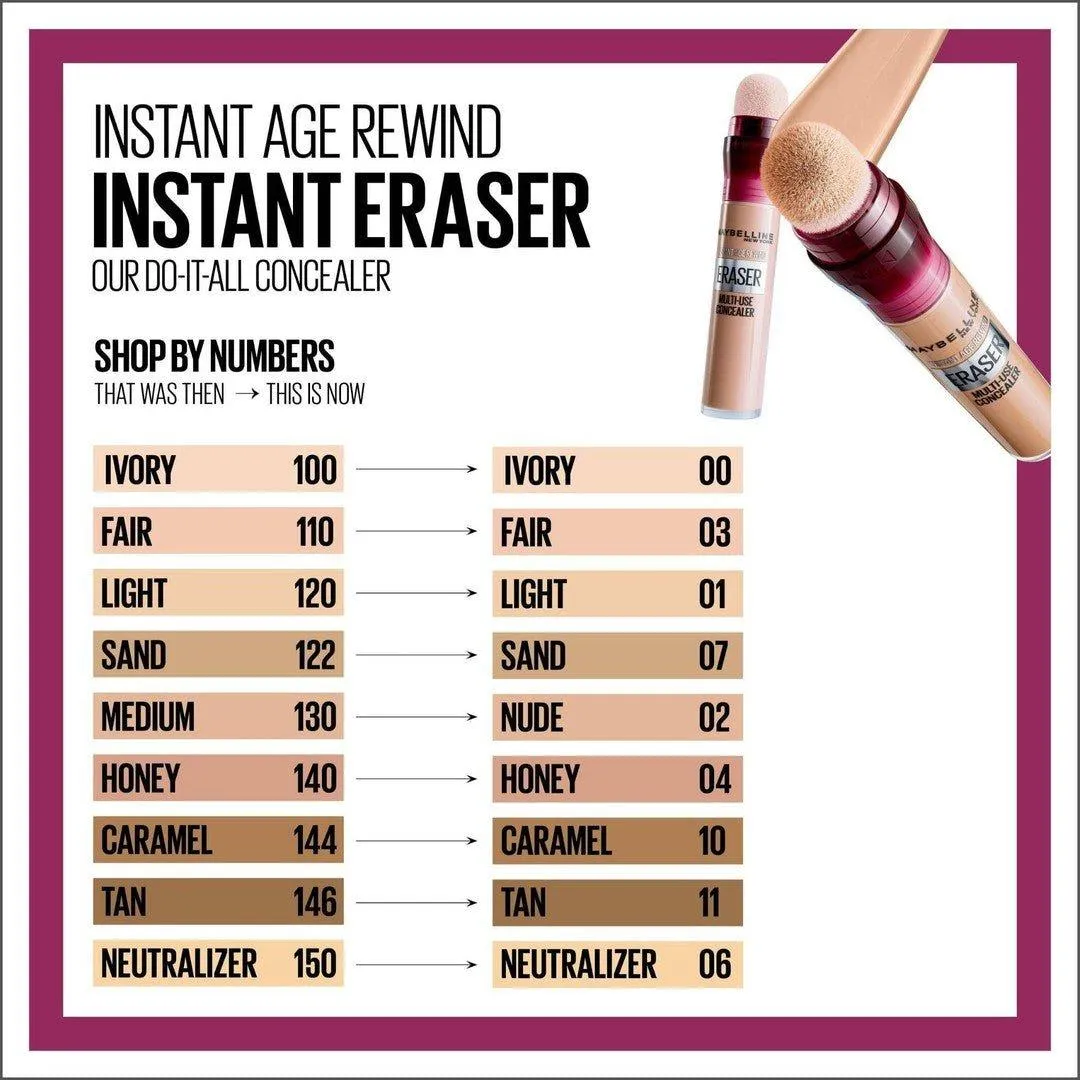 Maybelline Instant Age Rewind Eraser Multi-Use Concealer - 00 Ivory