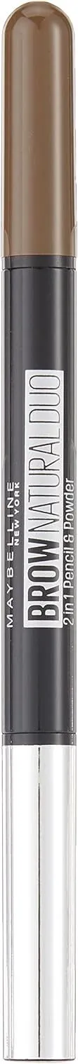 Maybelline New York Natural Eye Brow Duo 2 in 1 Pencil & Powder - Deep Brown