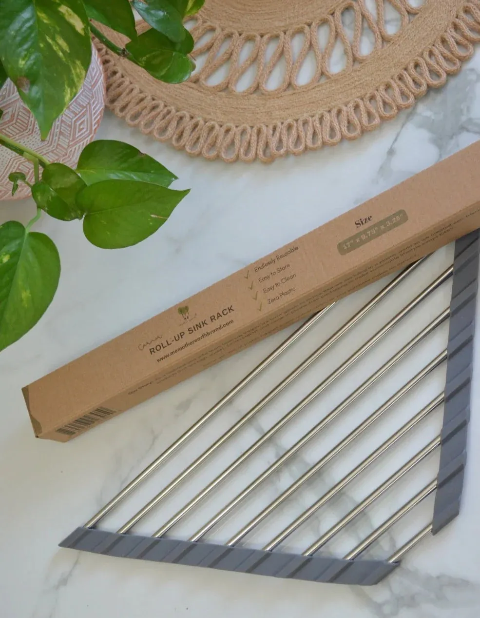 Me Mother Earth - Corner Roll-Up Sink Rack