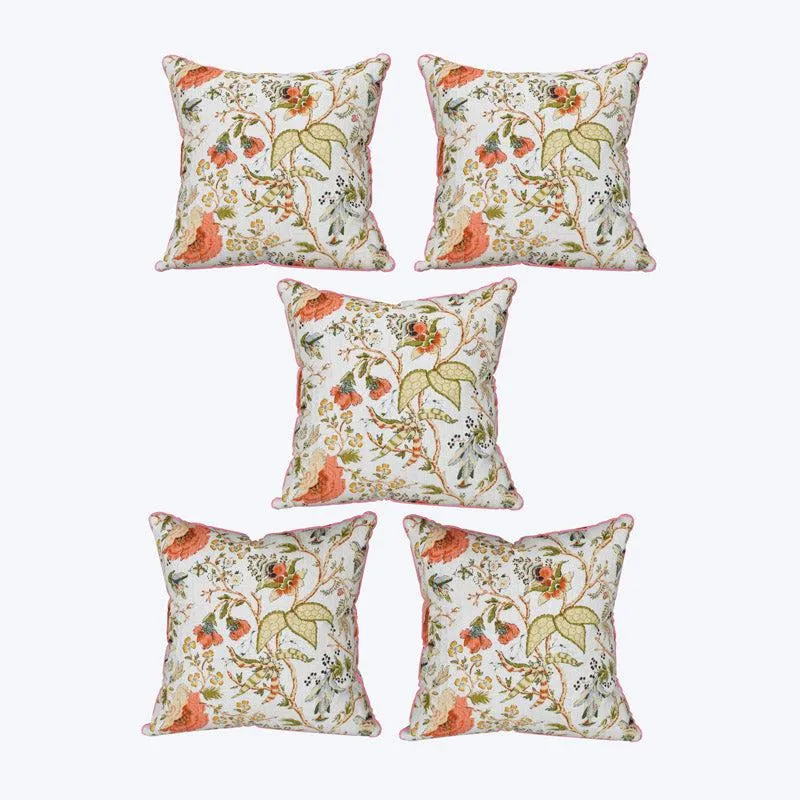 Mehan Floral Cushion Cover - Set Of Five