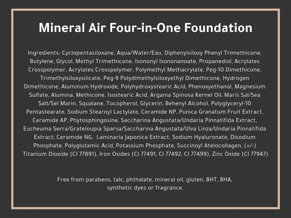 Mineral Air Four-in-One Foundation for Mineral Air Mist DeviceColor, 10 ml, Travel Size - Medium