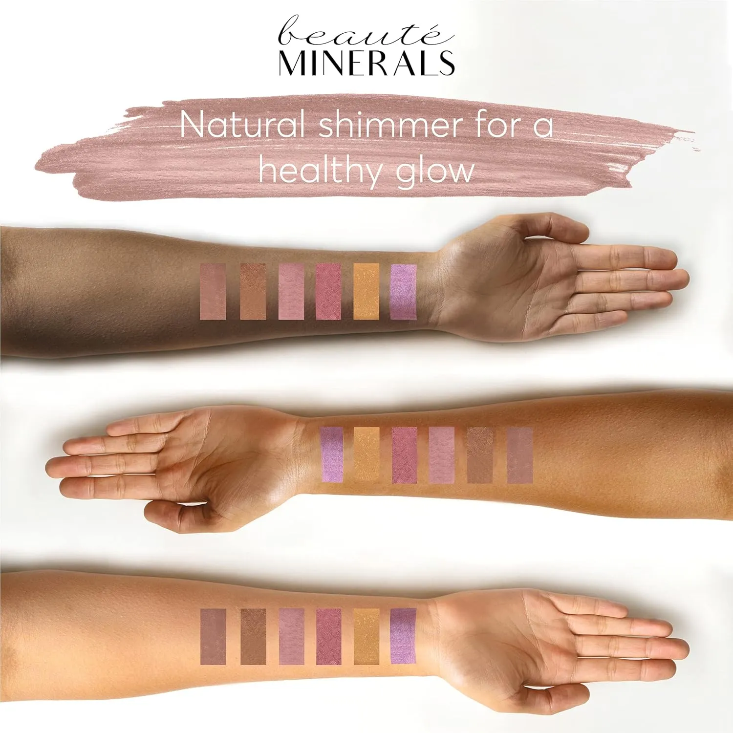 Mineral Blush Powder by Beaut Minerals | Gluten Free Pressed Powder Blush Makeup: Natural Makeup Contour, Blush and Highlighter Palette for Glowing Skin, Body Shimmer, Lip and Cheek Tint in Peachy