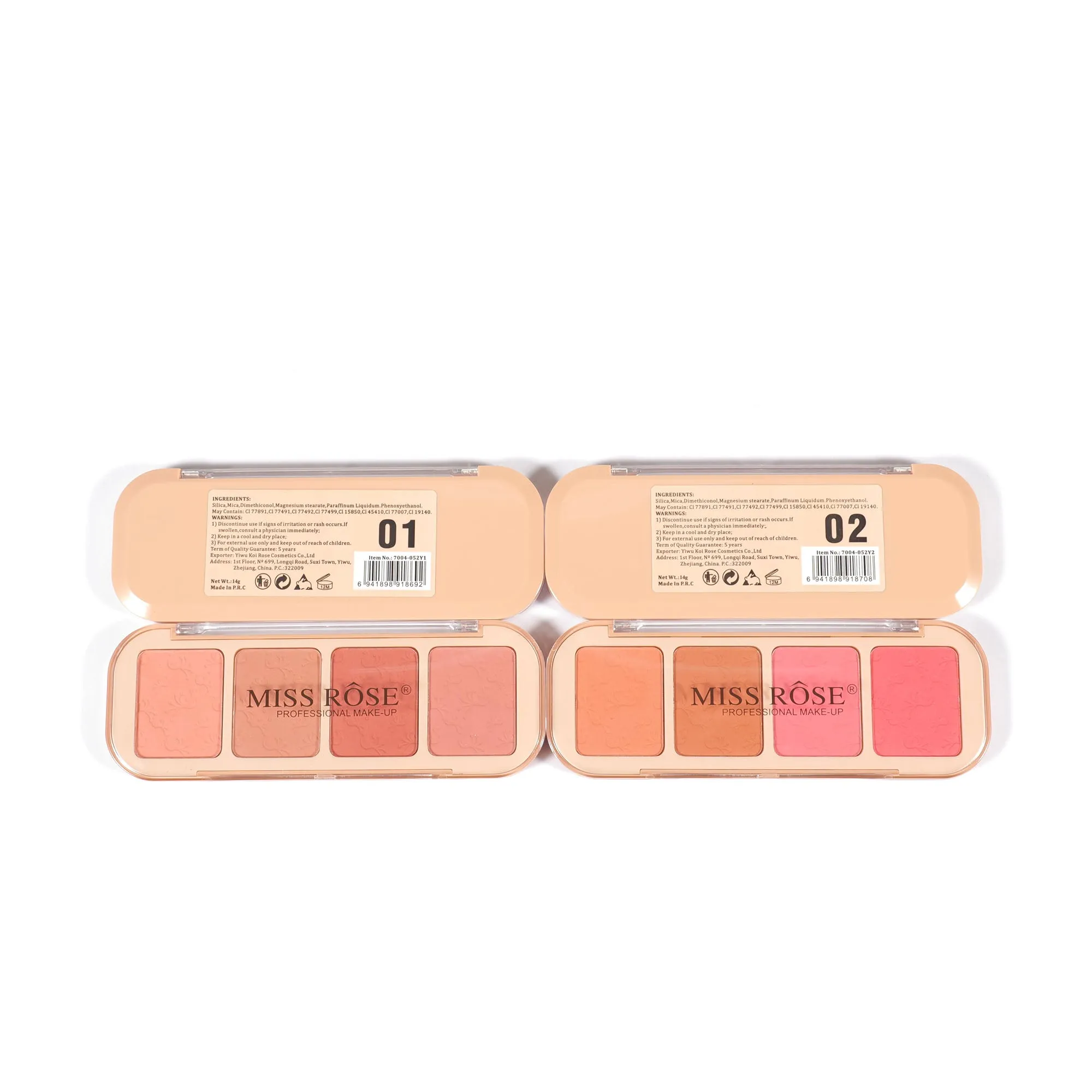 Miss Rose ButterBlend 4-Color Blush Palette