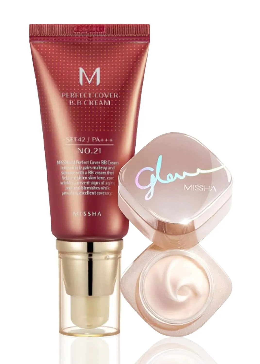 MISSHA M Perfect Cover BB Cream No.21 & Glow Skin Balm Bundle