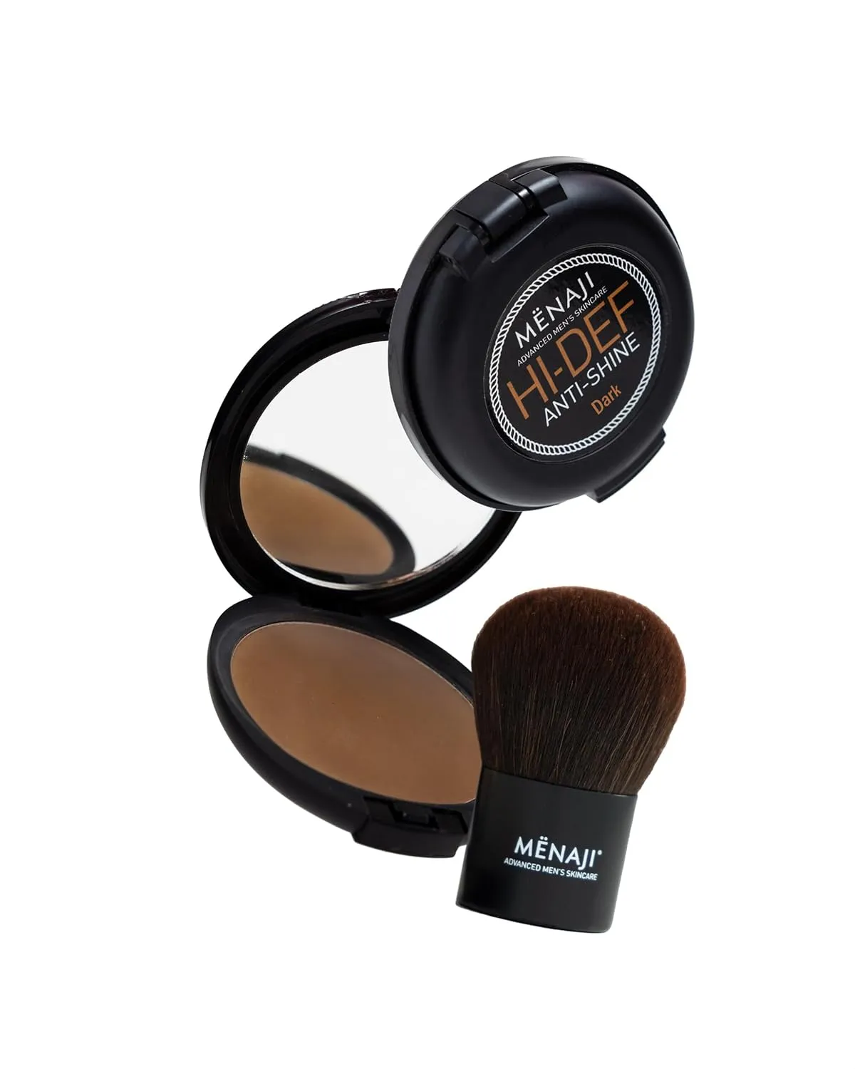 MNAJI Anti-Shine Powder Dark and a Deluxe Kabuki Brush