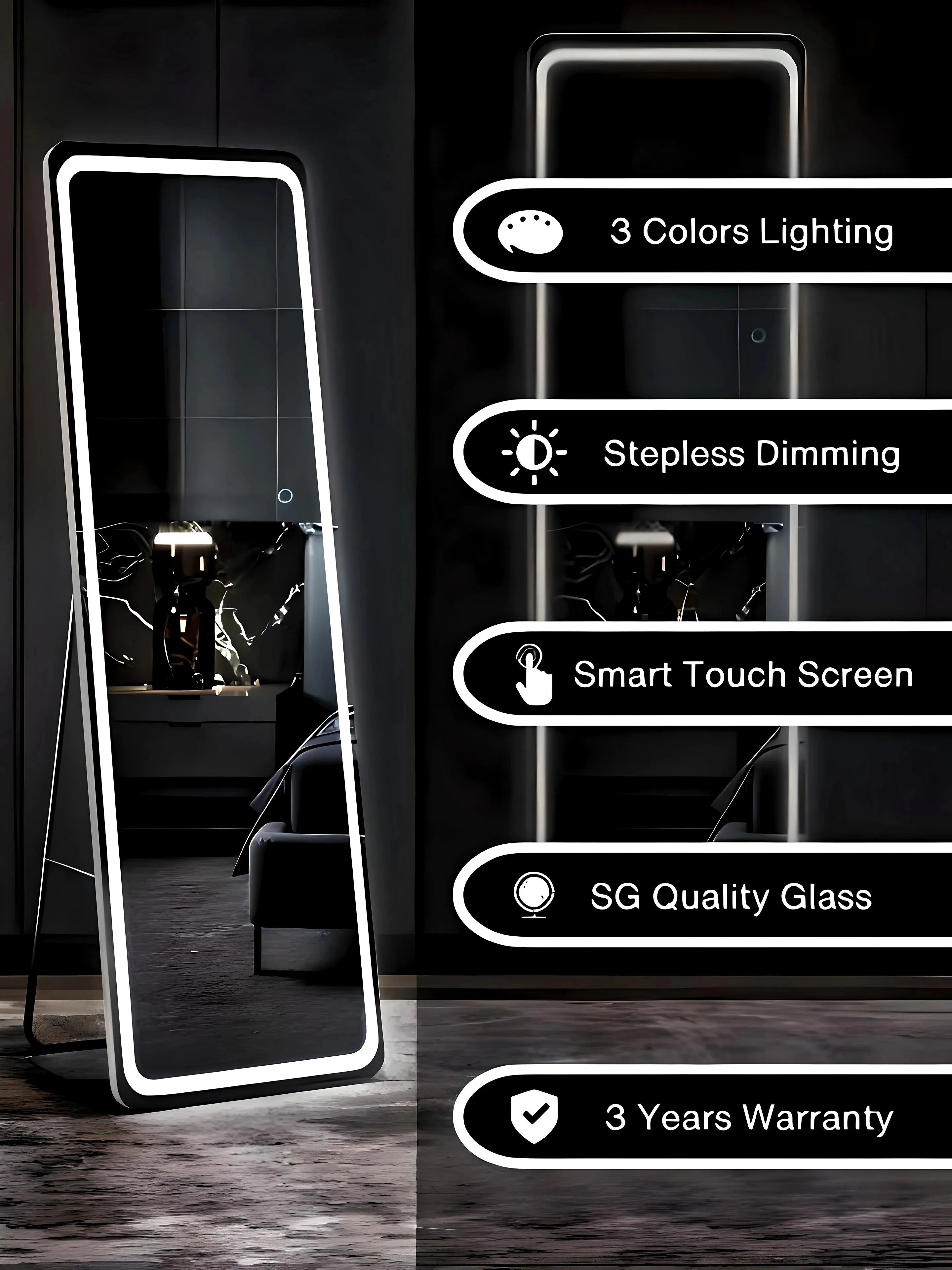 Modern LED Standing Mirror