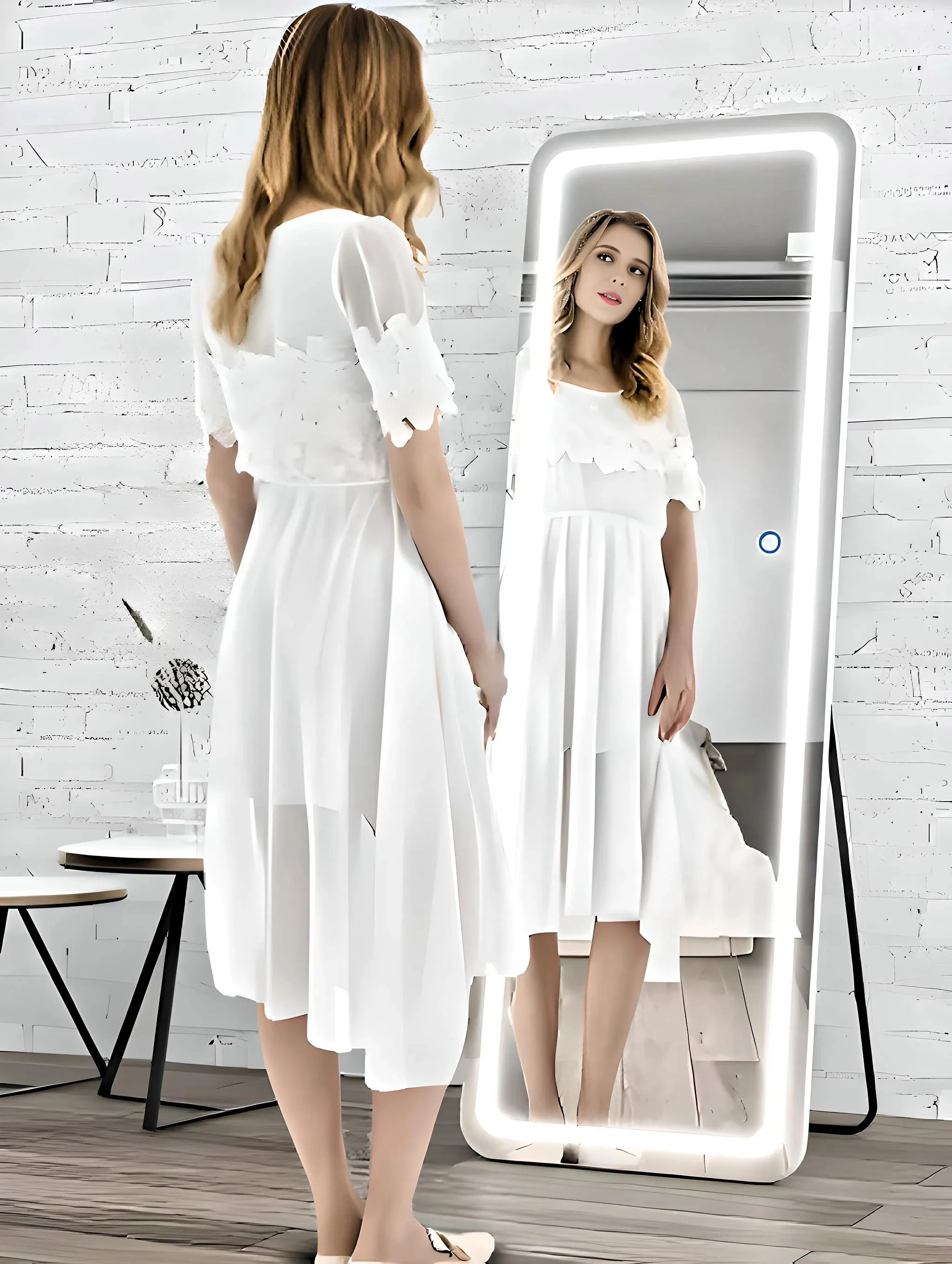 Modern LED Standing Mirror