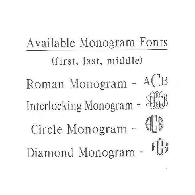 Monogrammed Square Compact Mirror