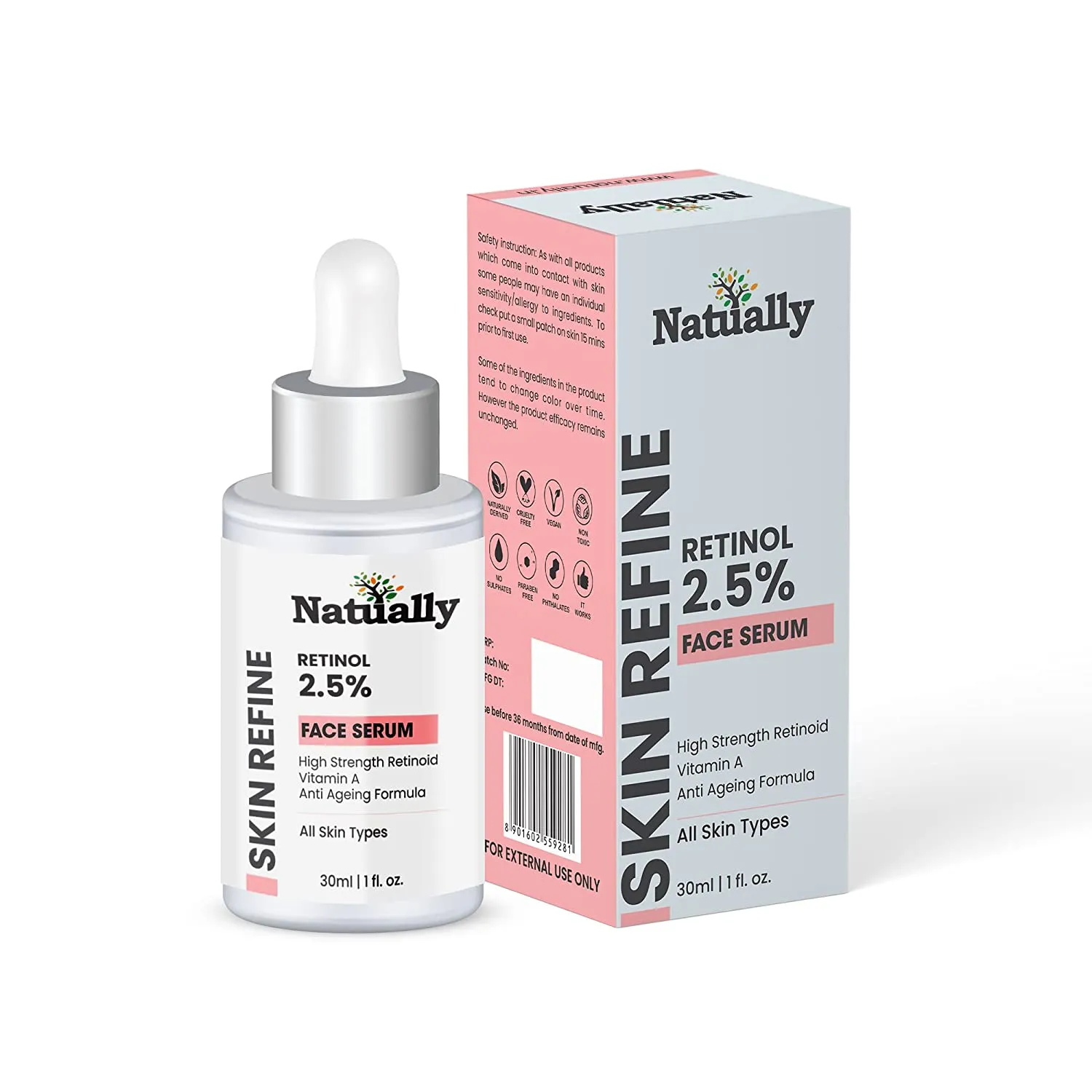 Natually Vitamin A Skin Refine Face Serum 30ml
