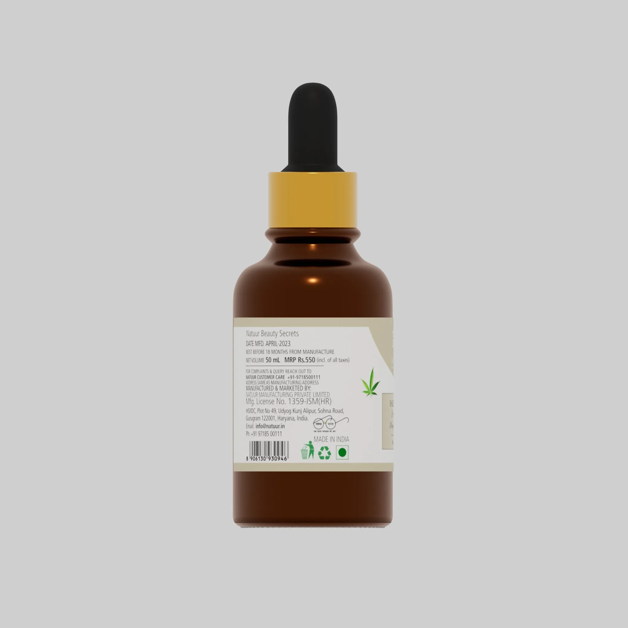 Natuur Face Serum Hydrating  for Dry Skin - Nourishing & Moisturizing