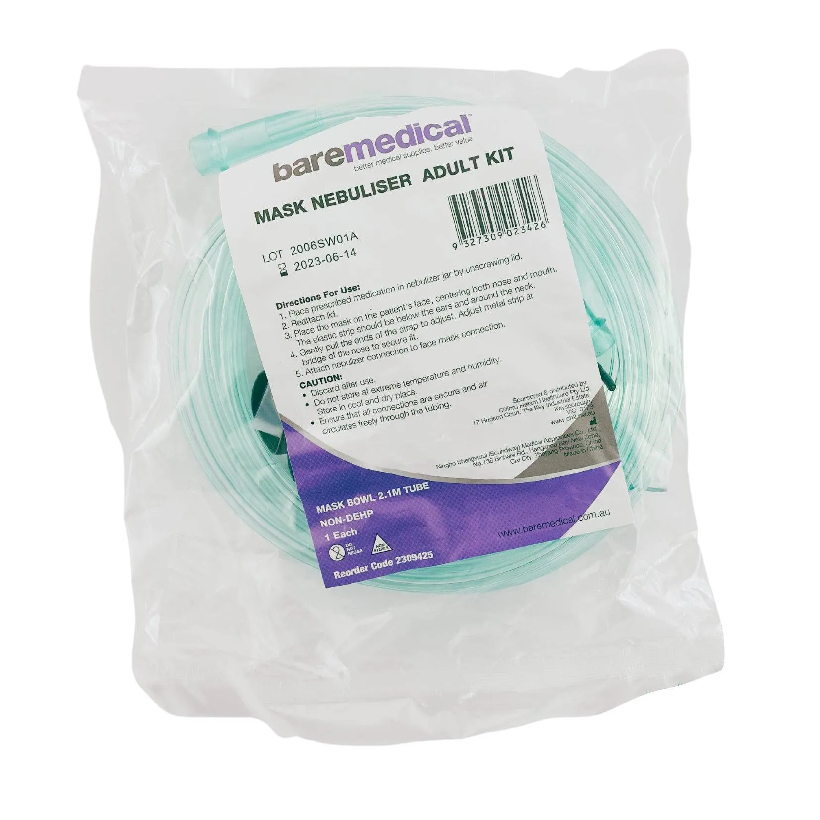 Nebuliser Mask Kit - Tubing, Mask & Bowl (1)