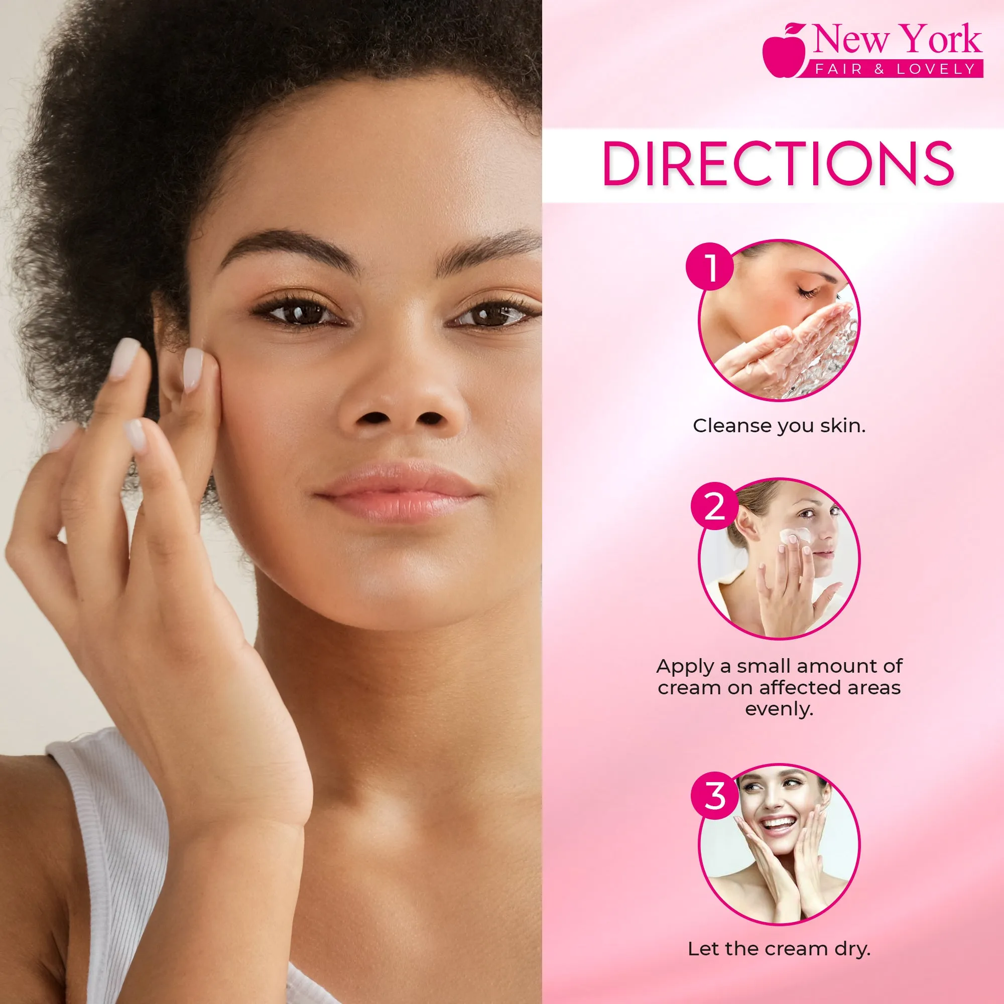 New York Fair & Lovely Active Lightening Cream - 100ml / 3.4 Oz