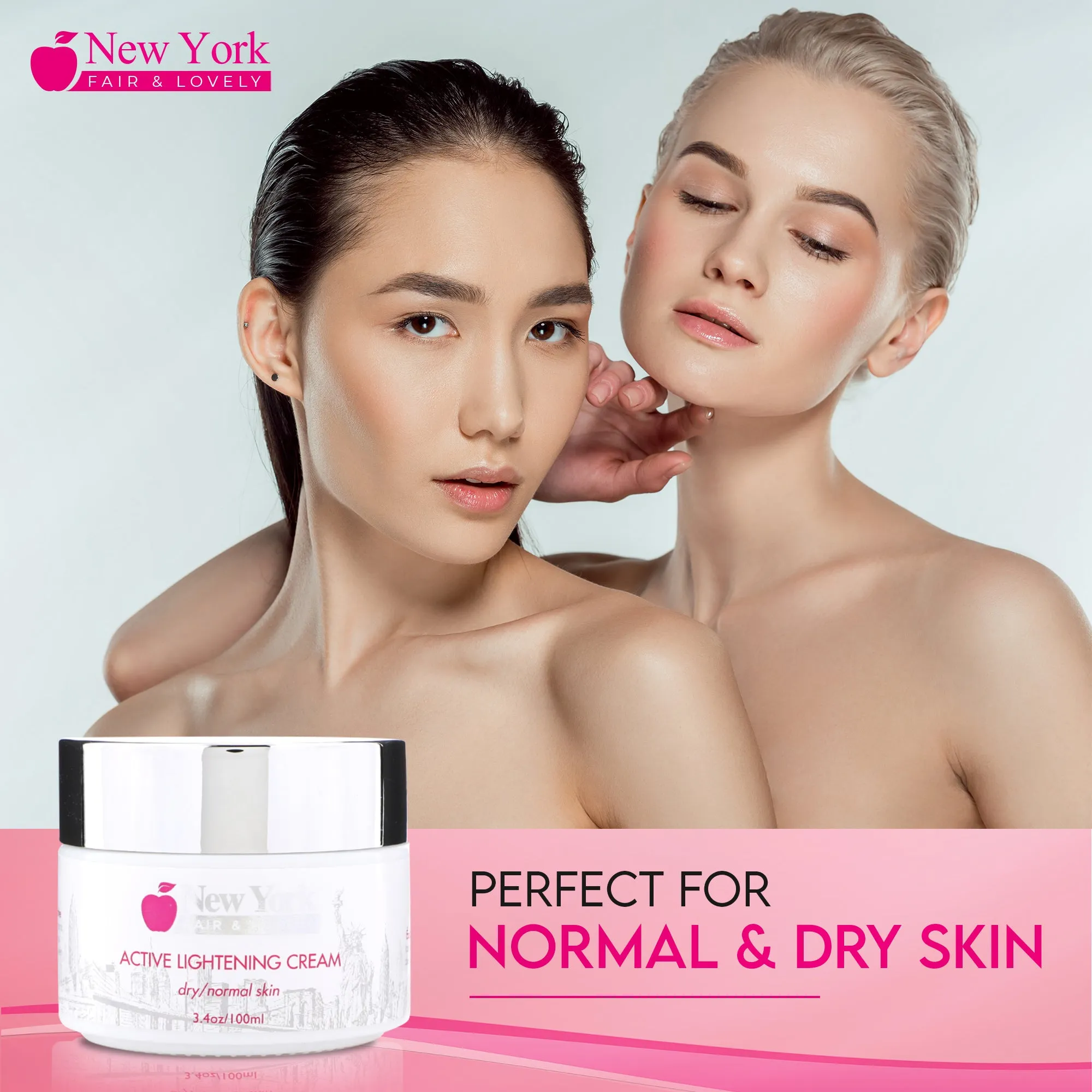 New York Fair & Lovely Active Lightening Cream - 100ml / 3.4 Oz