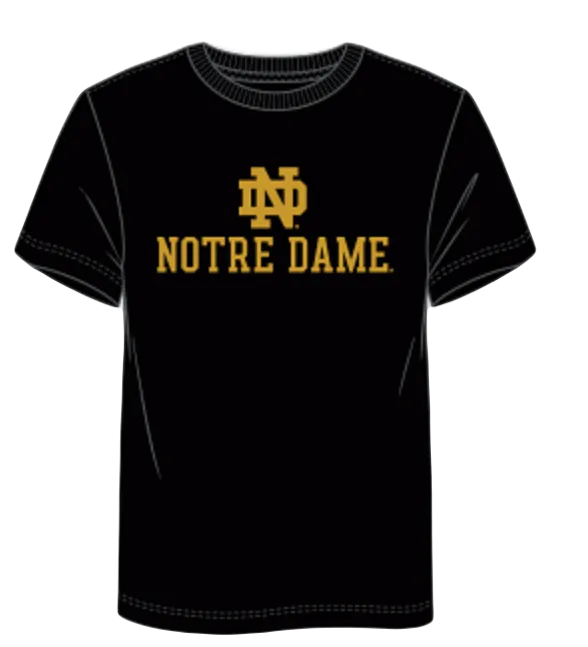 Notre Dame - Team Lockup Cotton Black T-Shirt