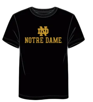 Notre Dame - Team Lockup Cotton Black T-Shirt