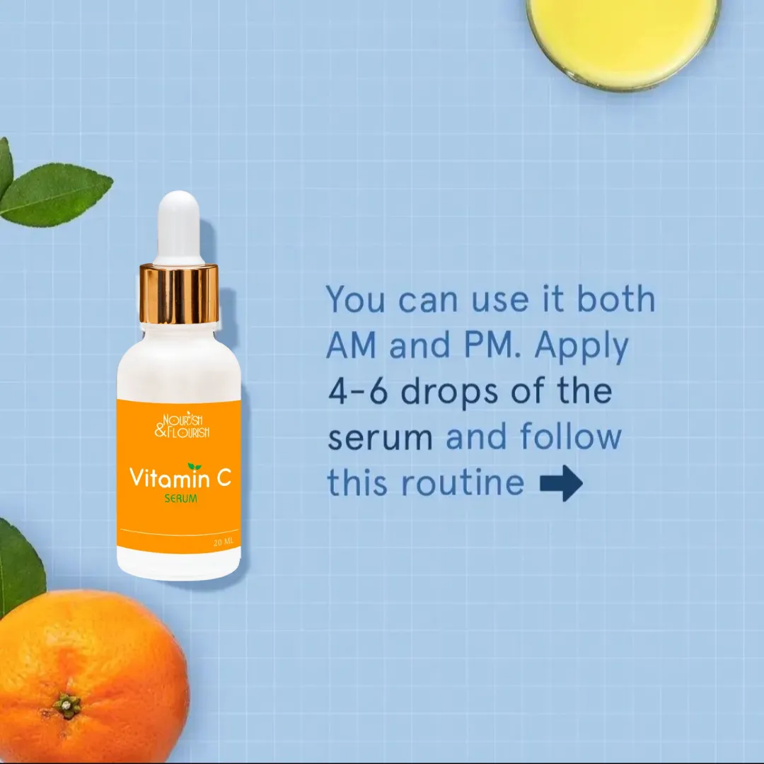 Nourish & Flourish Vitamin C Serum - Peel & Rejuvenate Skin