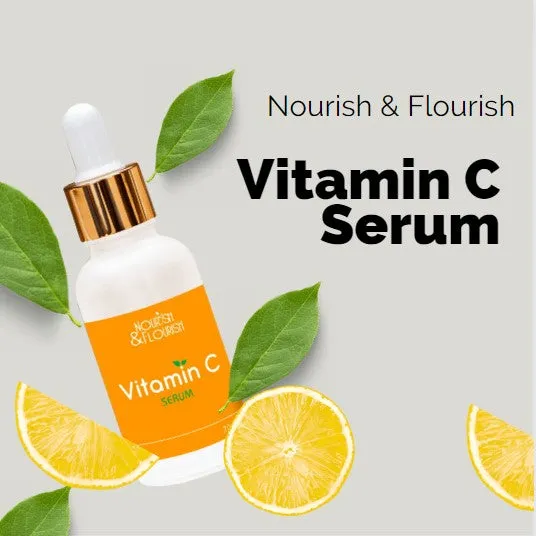Nourish & Flourish Vitamin C Serum - Peel & Rejuvenate Skin