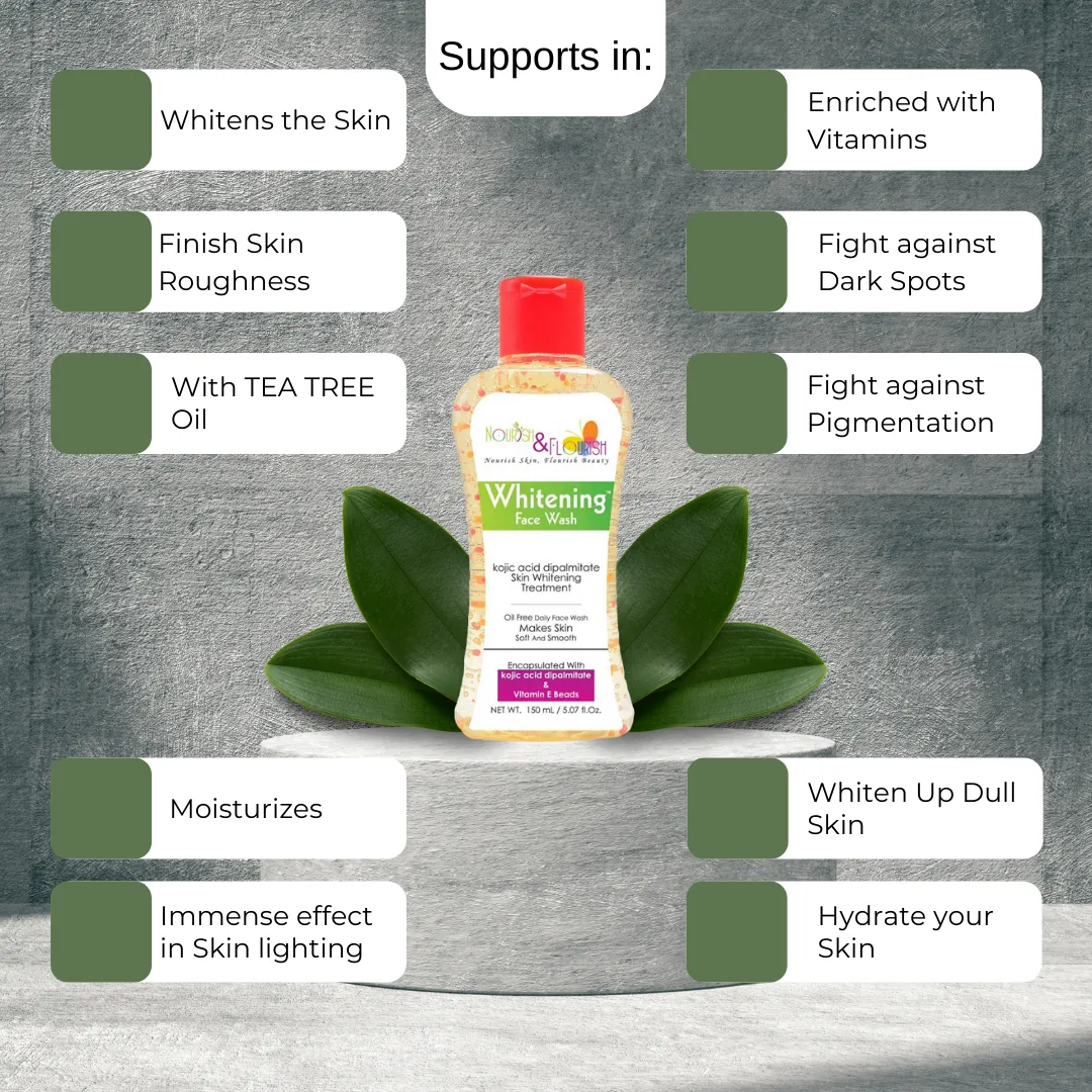 Nourish & Flourish Whitening Face Wash - Kojic Dipalmitate