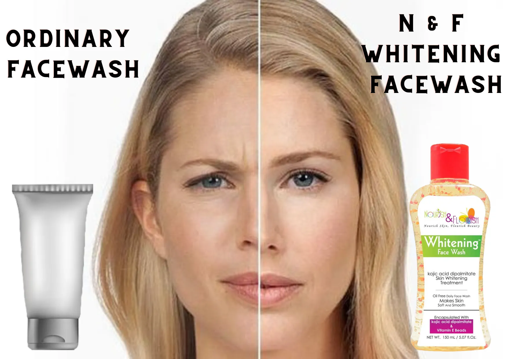 Nourish & Flourish Whitening Face Wash - Kojic Dipalmitate