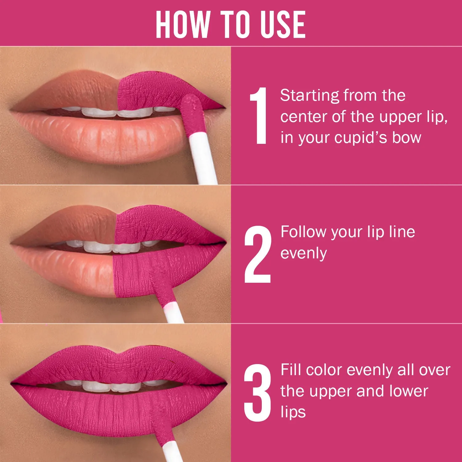 NY Bae Moisturizing Liquid Lipstick | Pink | Matte | Hydrating With Vitamin E - Red Carpet Babe 13 (2.7 ml)