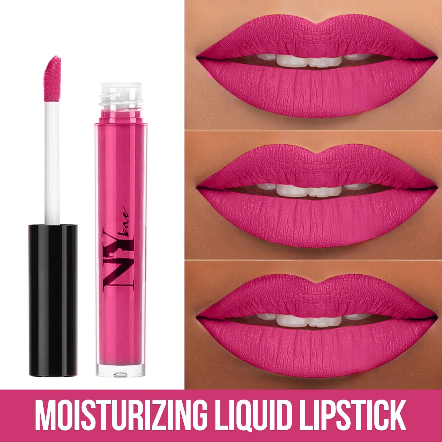 NY Bae Moisturizing Liquid Lipstick | Pink | Matte | Hydrating With Vitamin E - Red Carpet Babe 13 (2.7 ml)