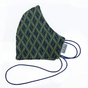 Organic Jacquard cotton mask - Green