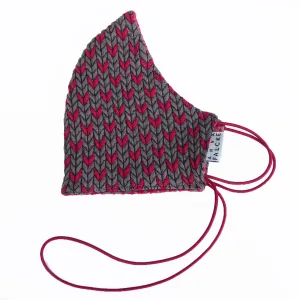 Organic Jacquard cotton mask - Red
