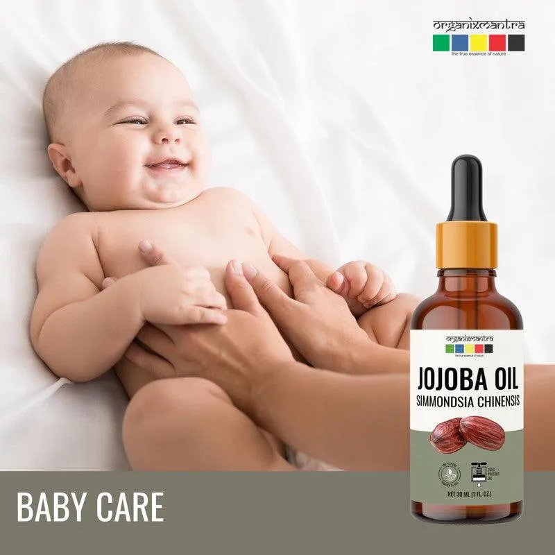 Organix Mantra Jojoba Oil for Hair Growth, Moisturizing Skin, Makeup Primer & Nails 100% Pure, Natural & Cold Pressed Oil Organic, 30ML x 2