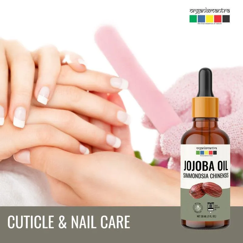 Organix Mantra Jojoba Oil for Hair Growth, Moisturizing Skin, Makeup Primer & Nails 100% Pure, Natural & Cold Pressed Oil Organic, 30ML x 2
