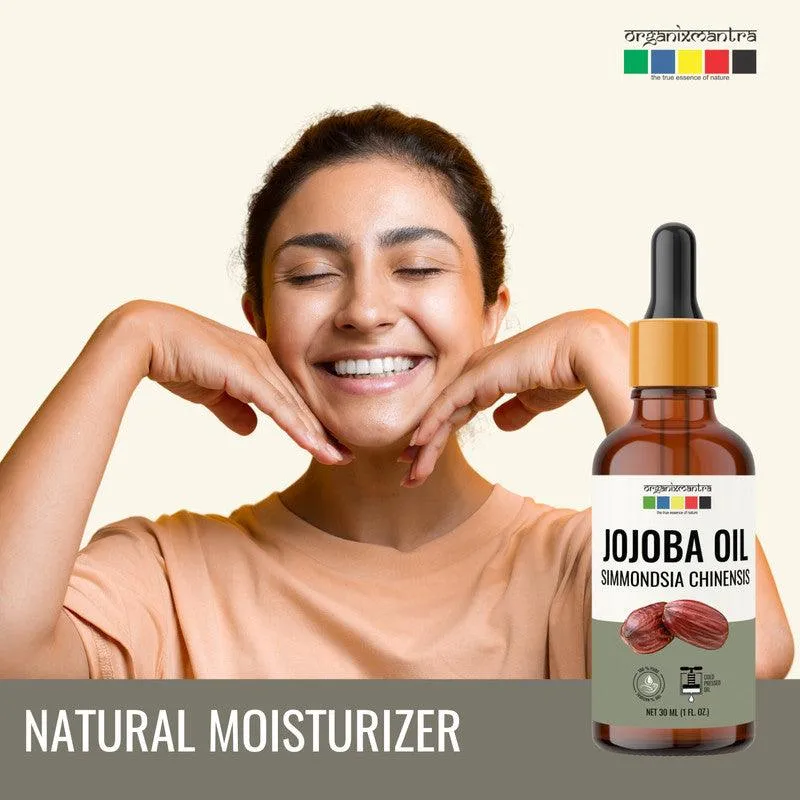 Organix Mantra Jojoba Oil for Hair Growth, Moisturizing Skin, Makeup Primer & Nails 100% Pure, Natural & Cold Pressed Oil Organic, 30ML x 2