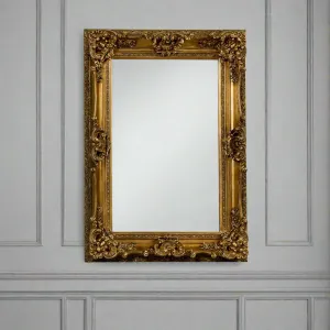 Ornate Mirror Gold 118 cm