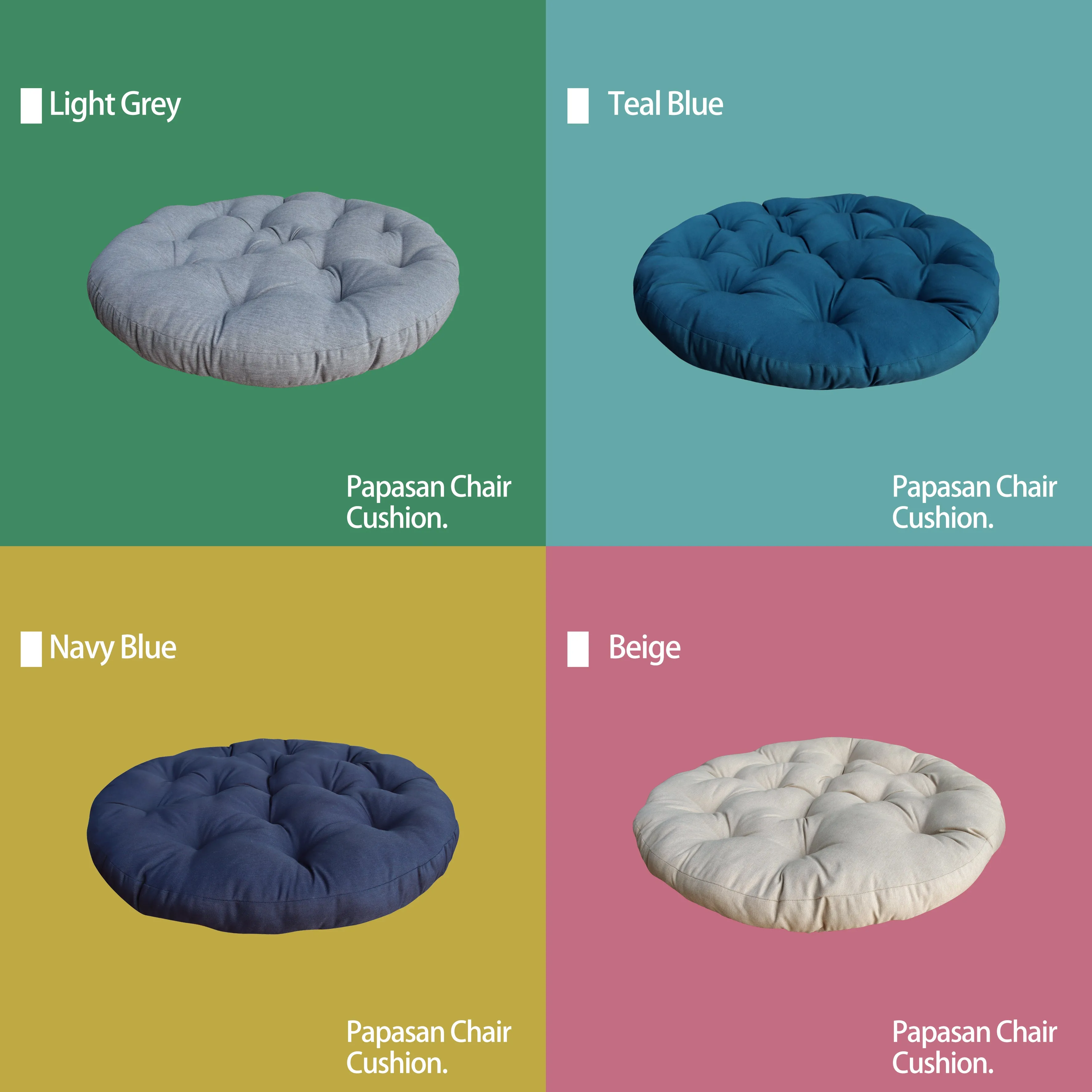 Papasan Chair Cushion Ground Cushions 44 inches Olefin Teal Blue