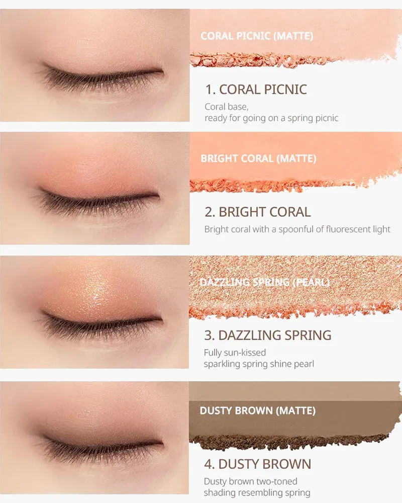 PERIPERA Ink Pocket Shadow Palette 01 fancy Spring Sunshine علبة ظلال العيون الكورية