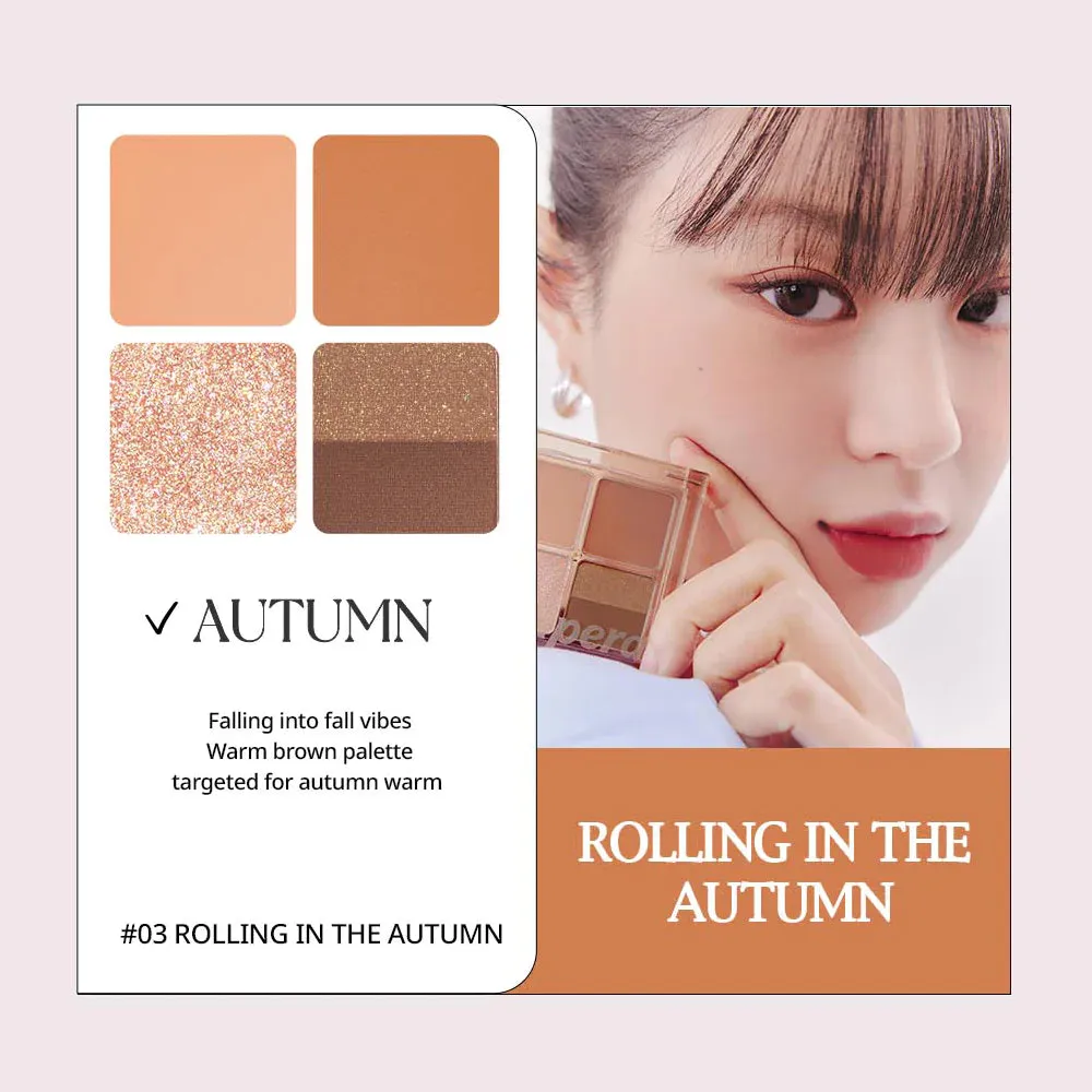 PERIPERA Ink Pocket Shadow Palette 03 Rolling In Autumn علبة ظلال العيون الكورية
