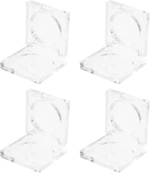 Plastic Powder Case Empty Blush Box Clear Jars Empty with Round Top Lids for Lipstick Lotion Creams Eyeshadow Nails Powder 4pcs