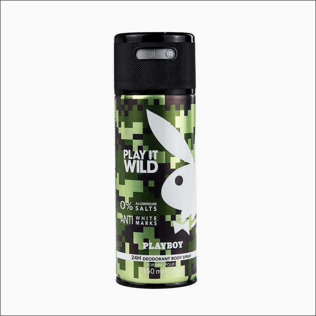 Playboy Play It Wild 24Hour Deodorant Body Spray For Him150ml