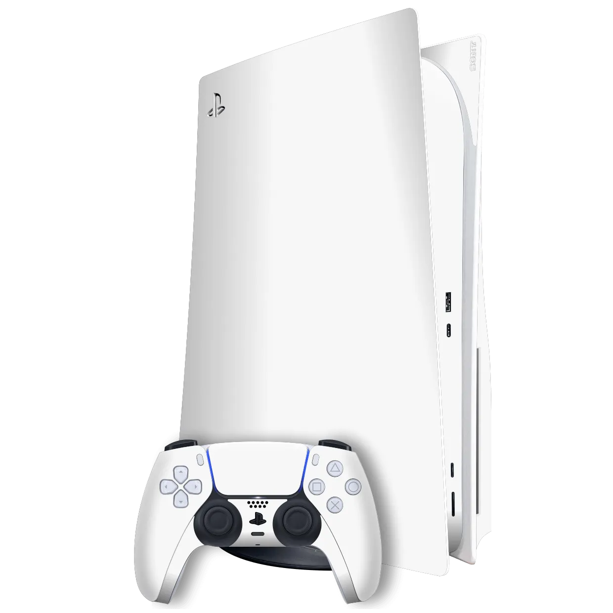 PlayStation 5 (PS5) DISC Edition GLOSSY JET WHITE Skin