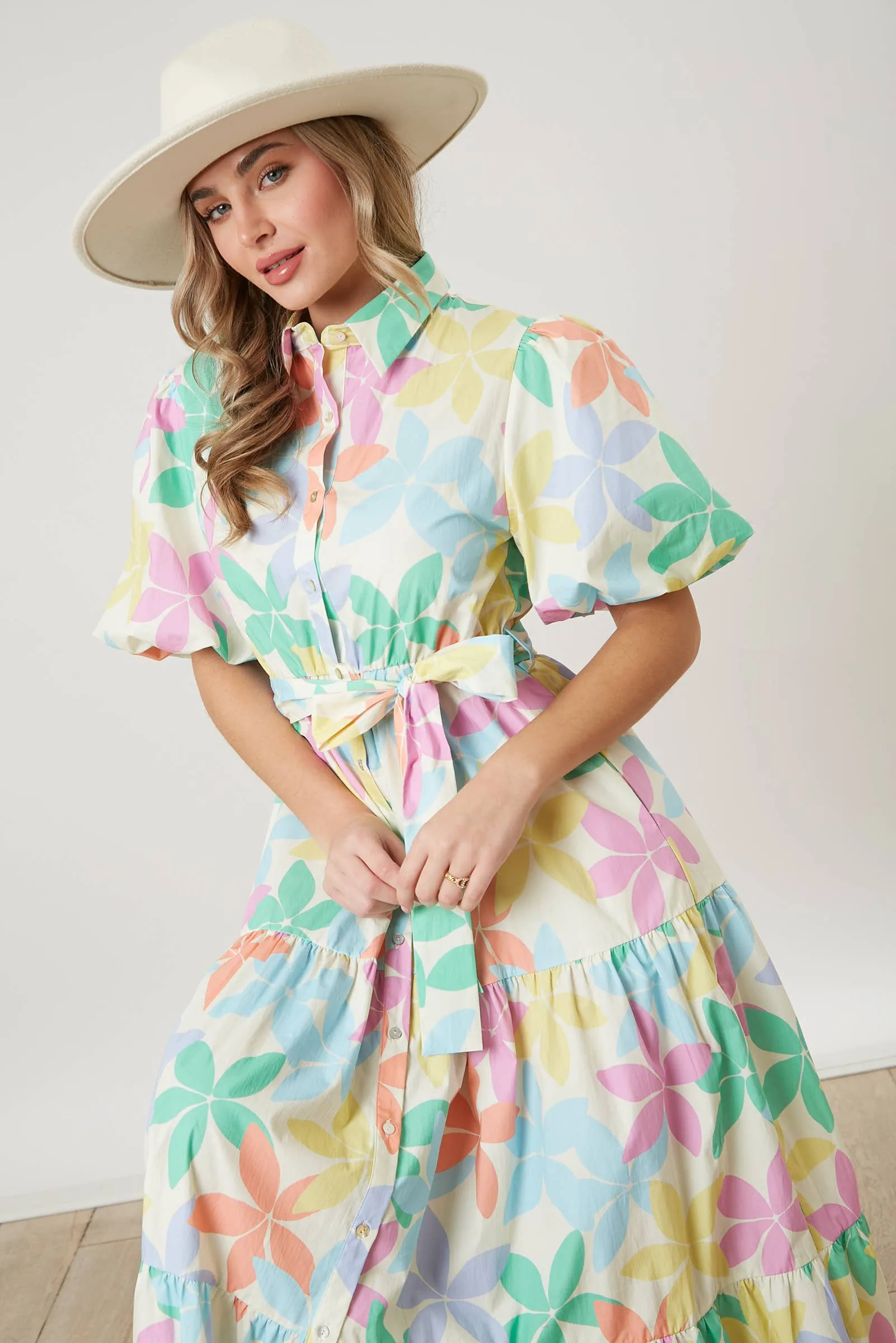 Poplin Floral Pastel Dress