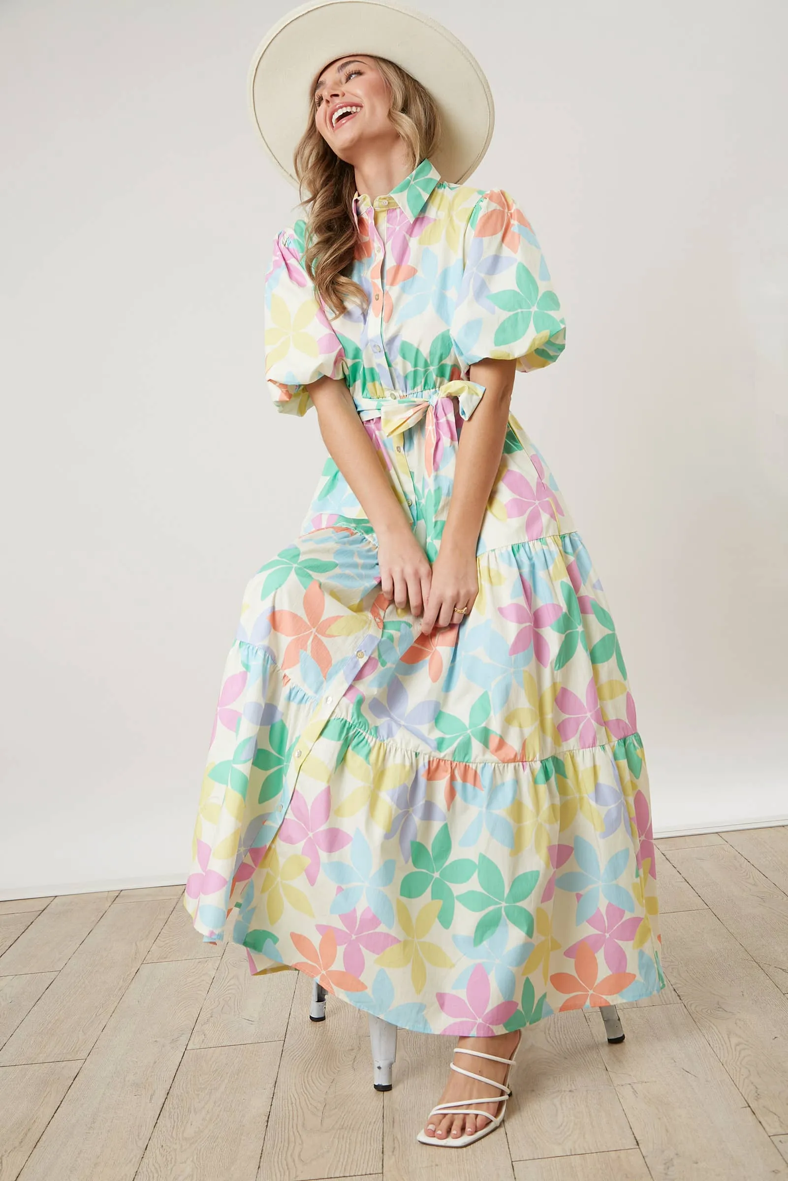 Poplin Floral Pastel Dress