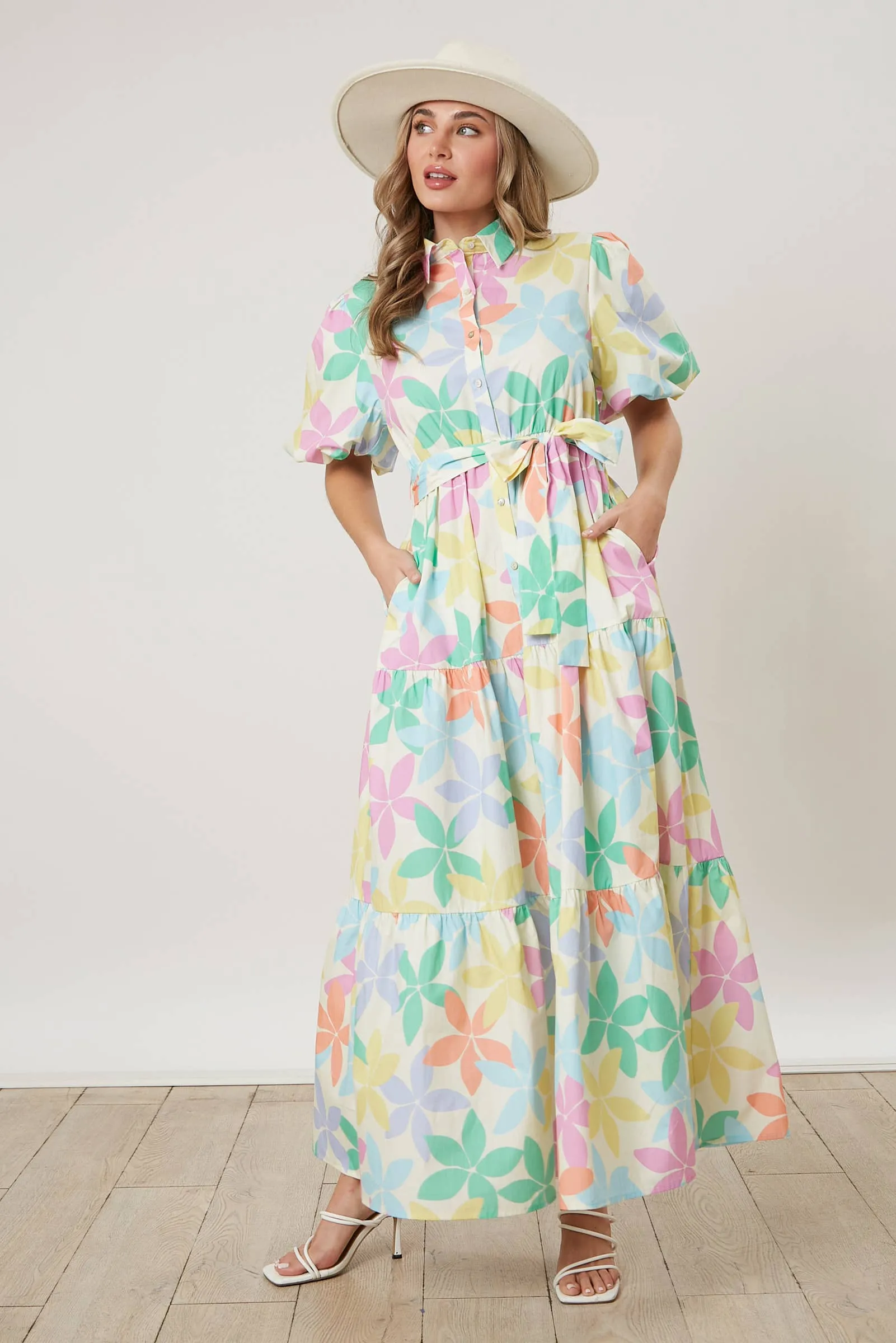 Poplin Floral Pastel Dress